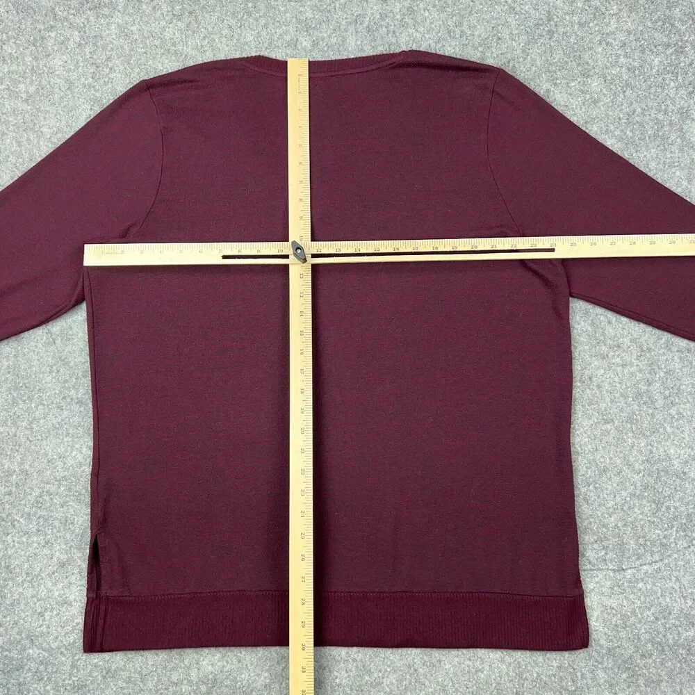 Lucky Brand Sweater Womens 2X XXL Purple Red Wine Long Sleeve‎ V Neck Pullover
